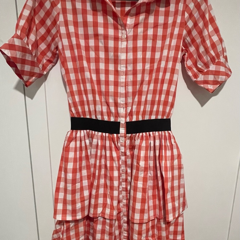 Couture Kids Gingham Dress - Red and White